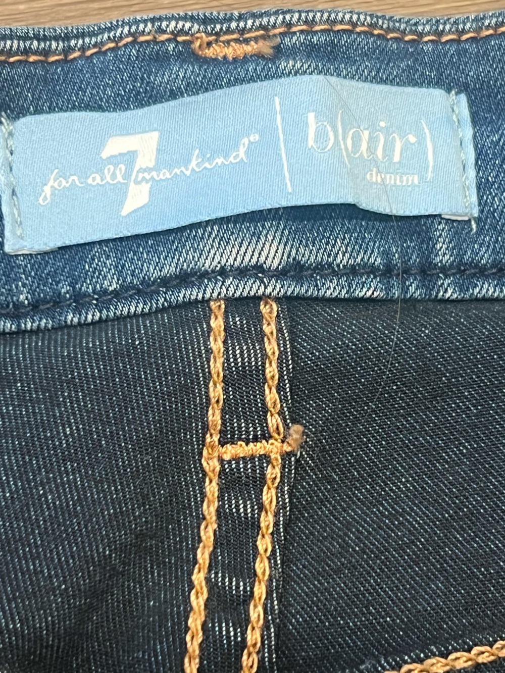 7 For All Mankind B(air) Kimmie Straight Leg Jeans Size 28 Wiskering Detail - Picture 7 of 14